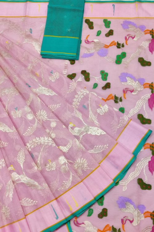 PURE ALL OVER JAAL ZARIKOTA HANDLOOM SAREE WITH BLOUSE_J584
