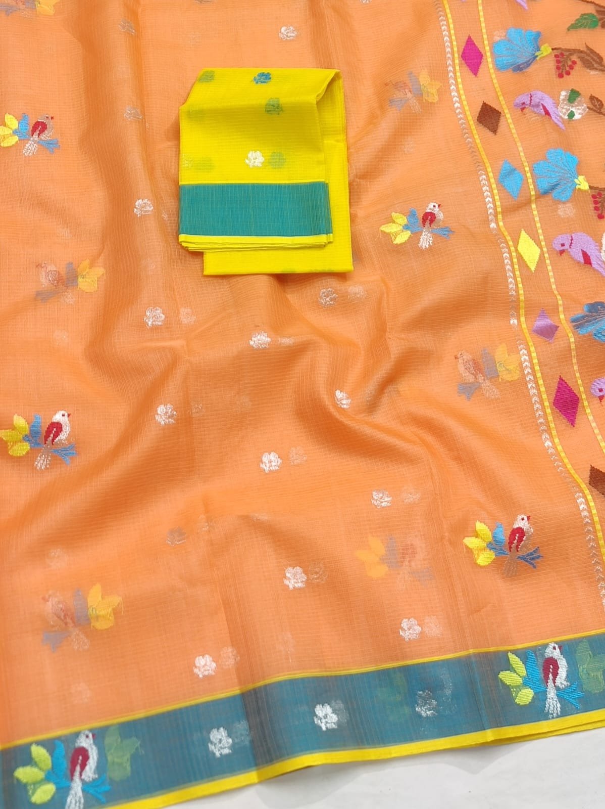 PURE ZARIKOTA HANDLOOM BUTA SAREE WITH BLOUSE B1746 - Image 2