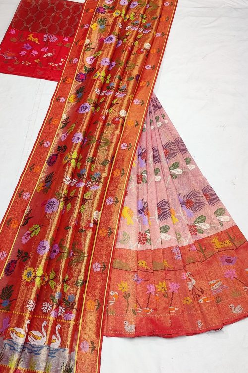 PURE ZARIKOTA HANDLOOM LEHANGA MATERIAL SET – L250