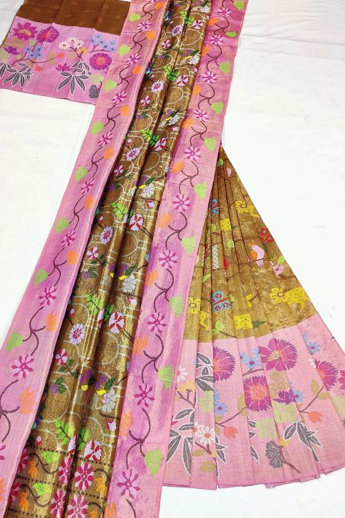 PURE ZARIKOTA HANDLOOM LEHANGA MATERIAL SET – L249
