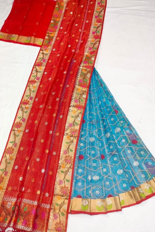 PURE ZARIKOTA HANDLOOM LEHANGA MATERIAL SET – L254