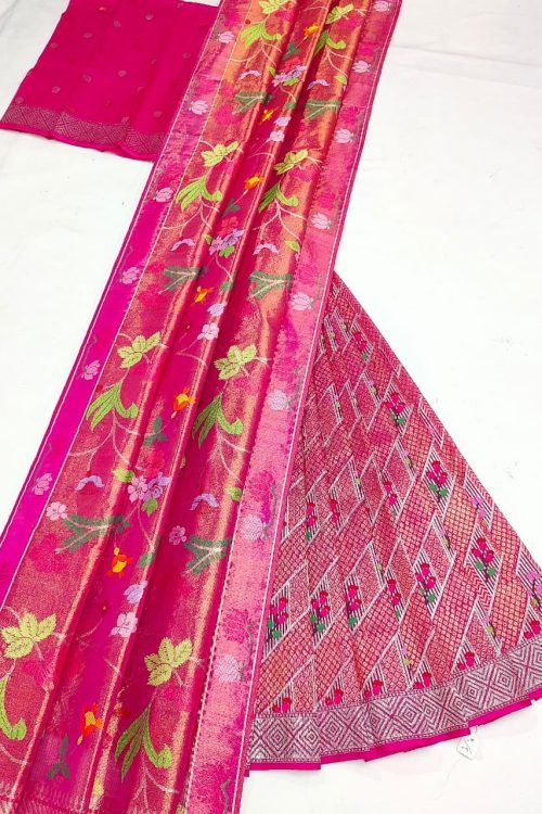 PURE ZARIKOTA HANDLOOM LEHANGA MATERIAL SET – L253
