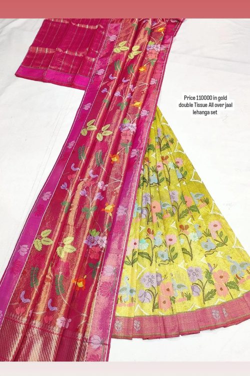 PURE ZARIKOTA HANDLOOM LEHANGA MATERIAL SET – L247