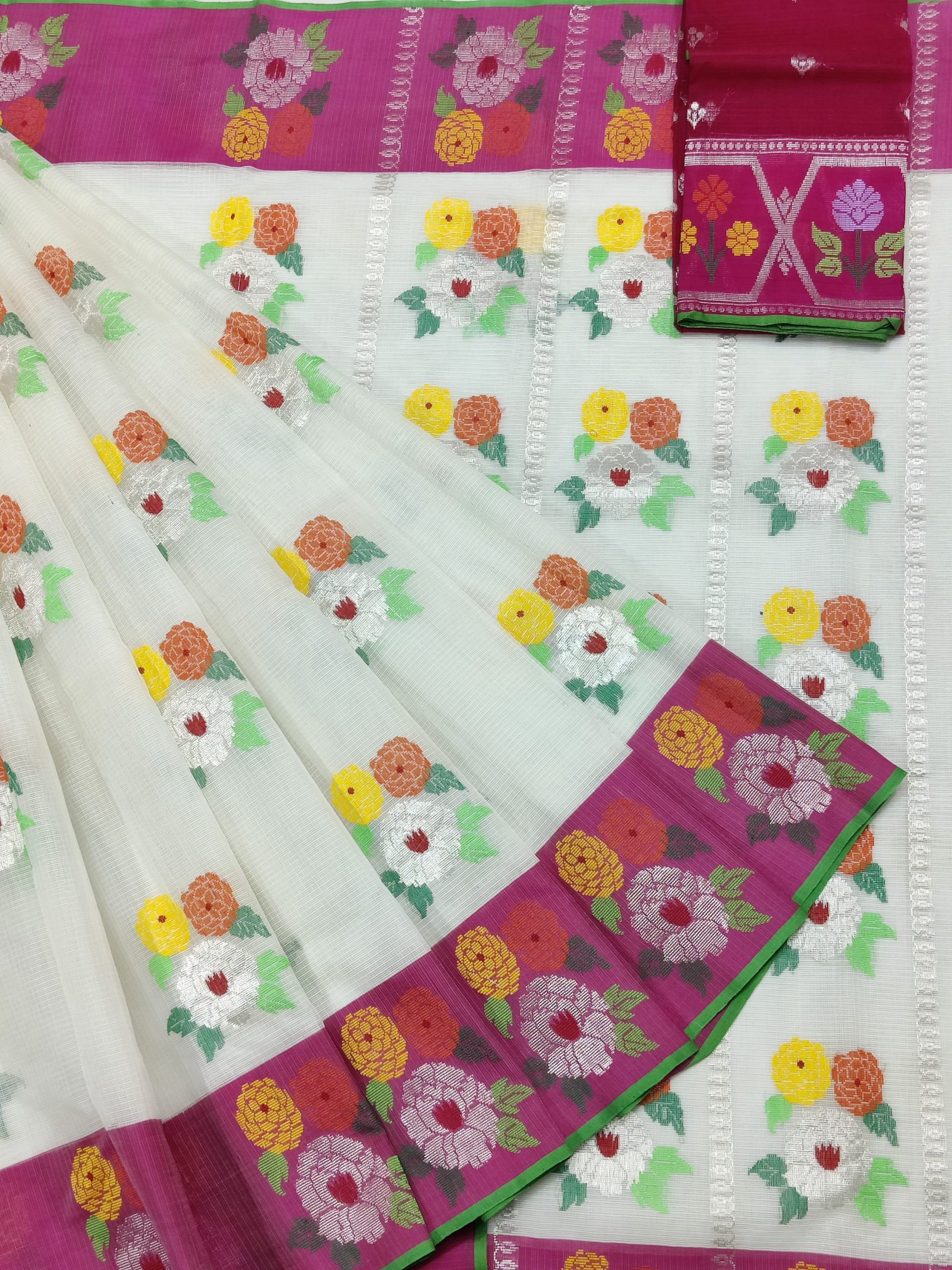 PURE ZARIKOTA HANDLOOM BUTA SAREE WITH BLOUSE B1758
