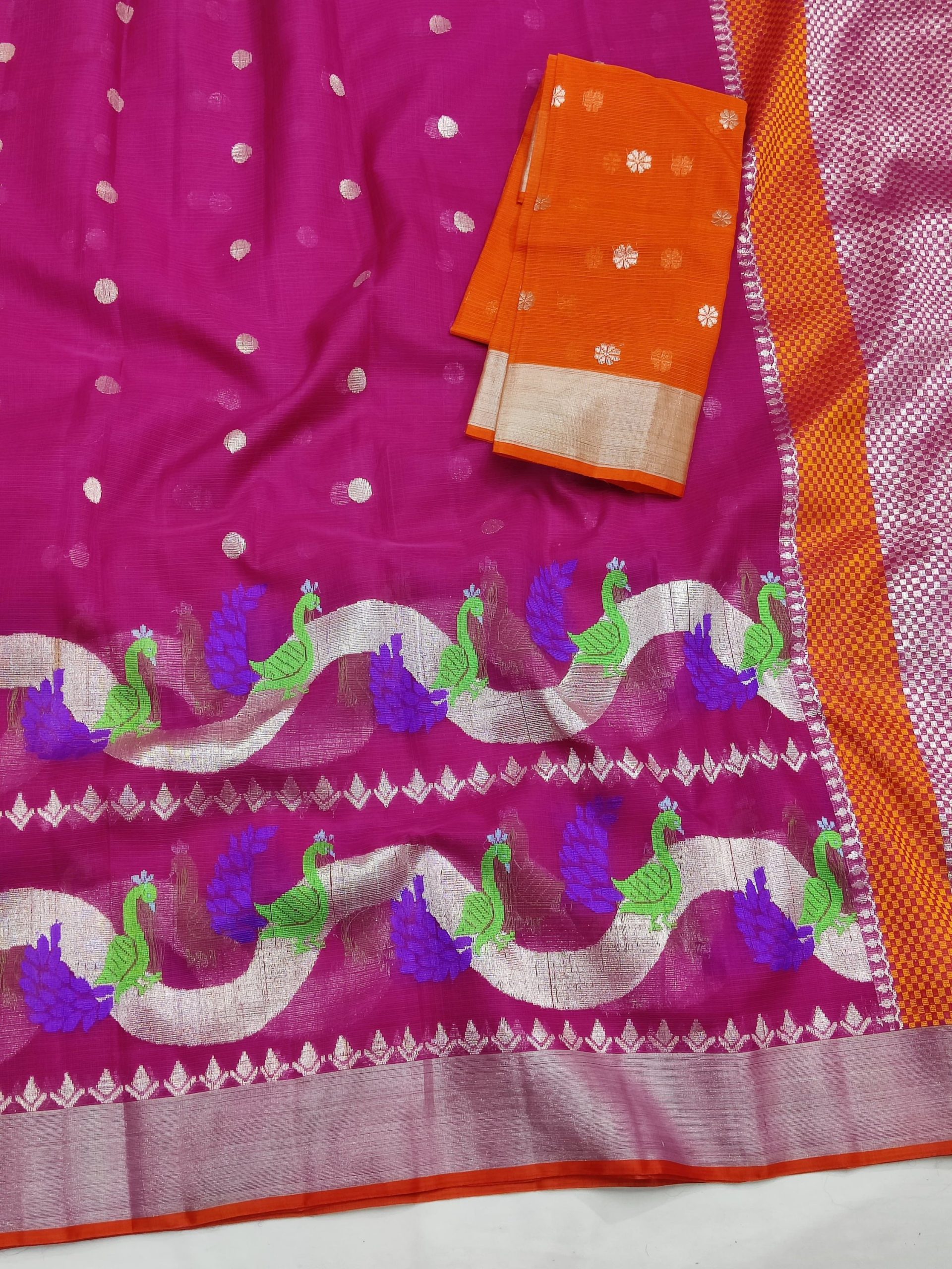 PURE SKIRT DESIGN ZARIKOTA HANDLOOM SAREE S-233 - Image 2