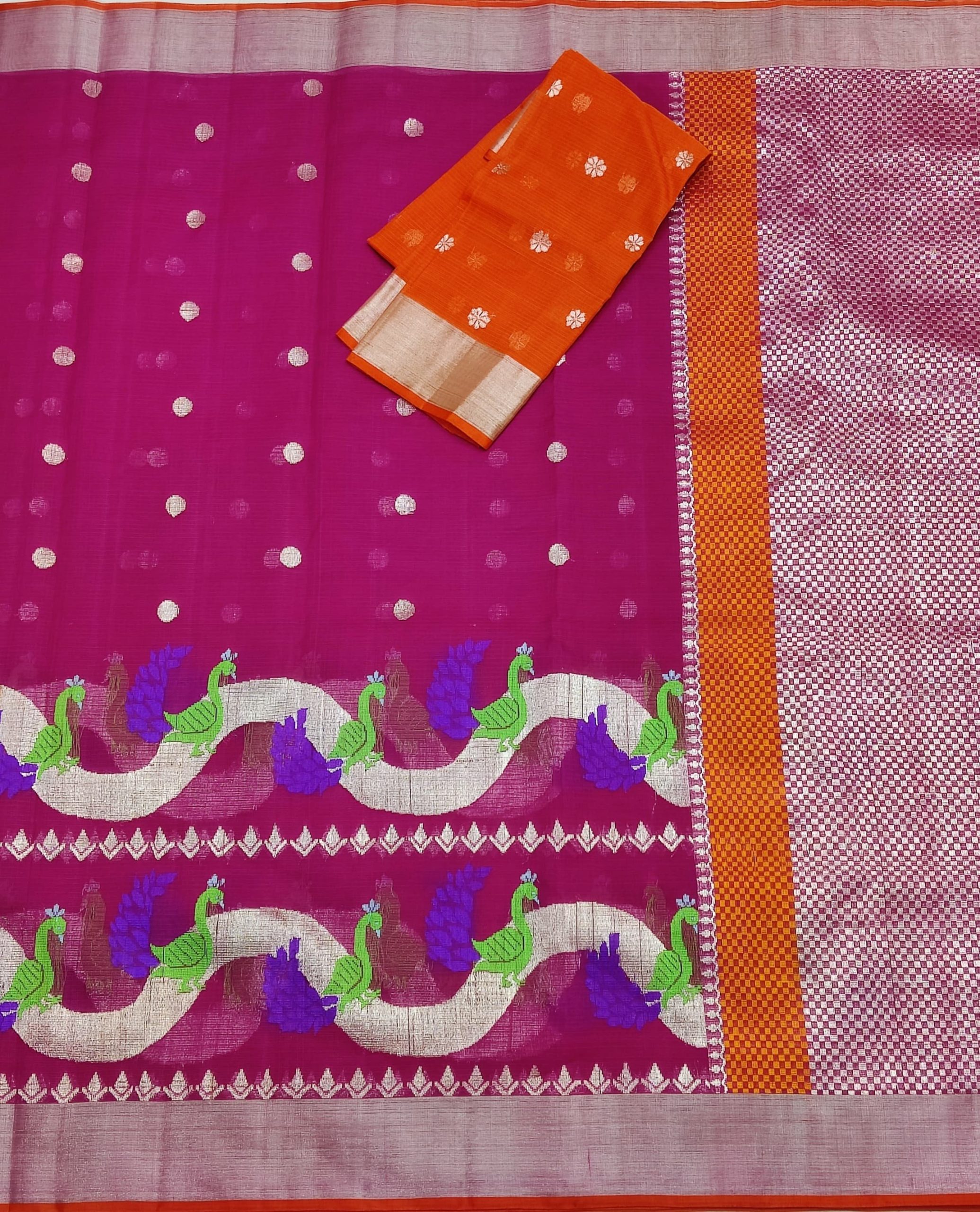 PURE SKIRT DESIGN ZARIKOTA HANDLOOM SAREE S-233 - Image 3