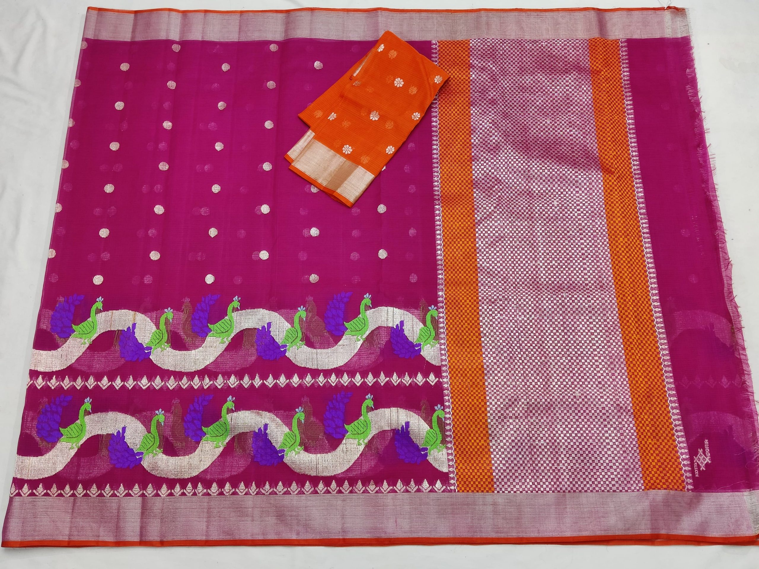 PURE SKIRT DESIGN ZARIKOTA HANDLOOM SAREE S-233 - Image 4