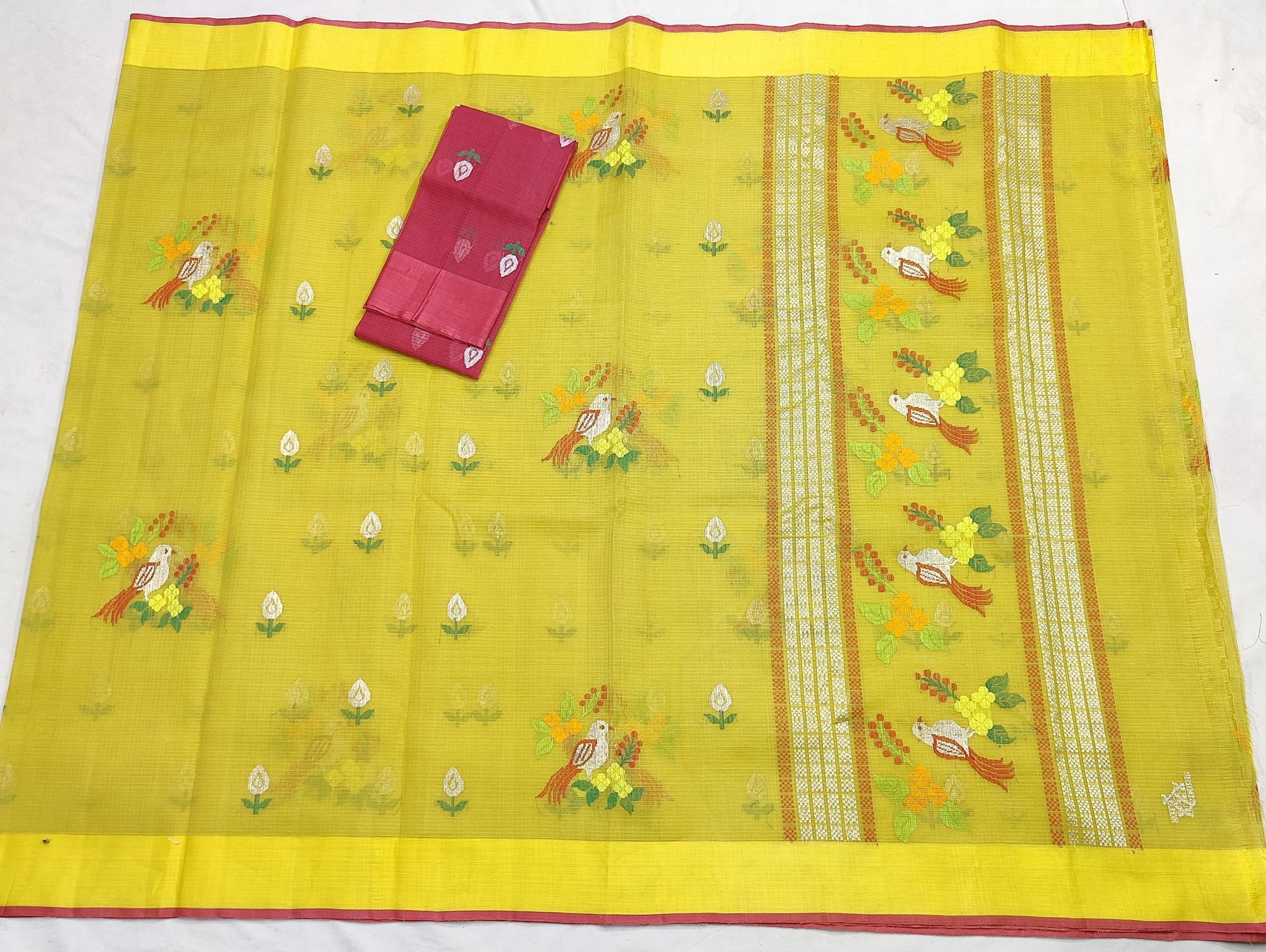 PURE ZARIKOTA HANDLOOM BUTA SAREE WITH BLOUSE B1760 - Image 4