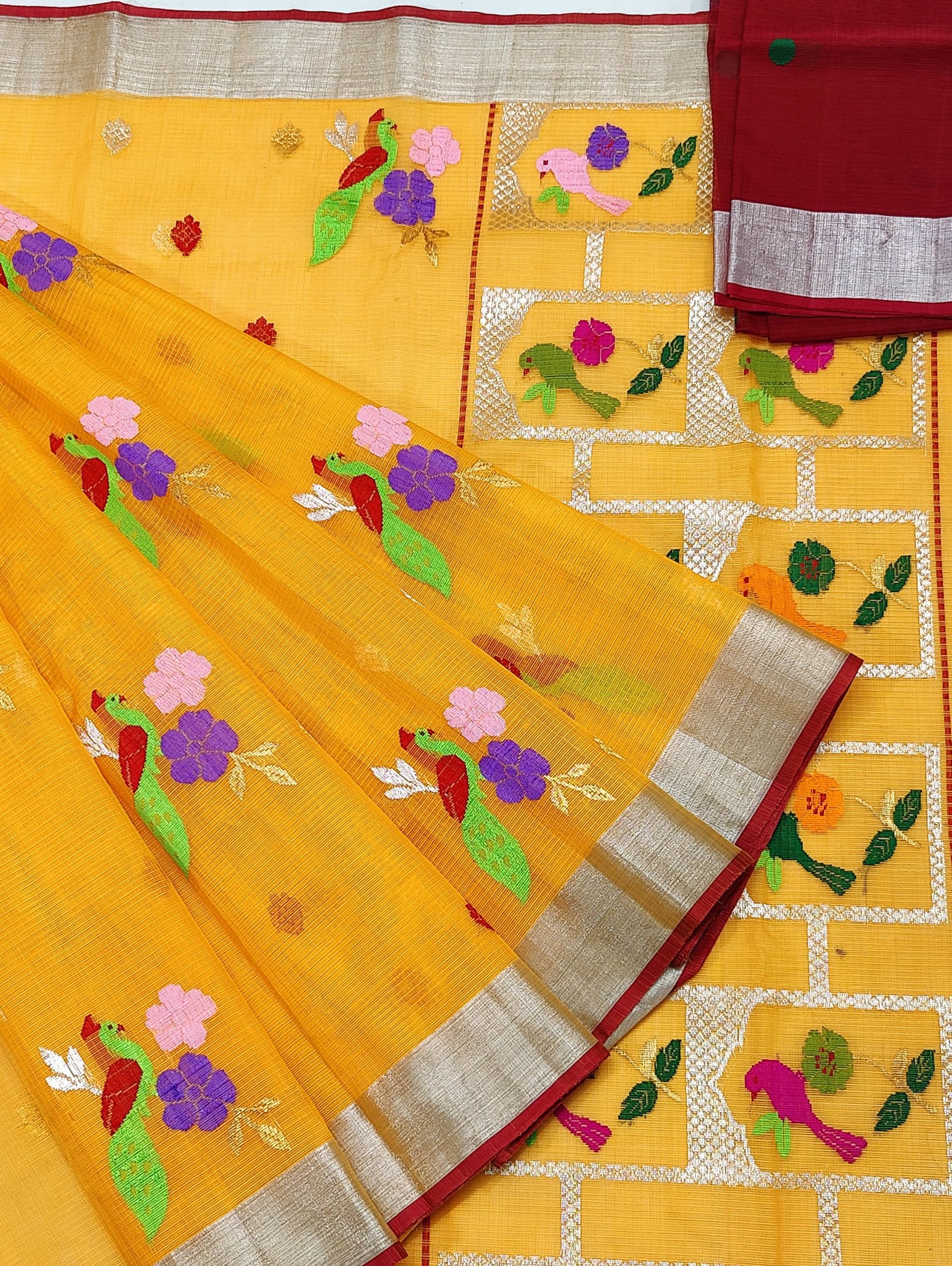 PURE ZARIKOTA HANDLOOM BUTA SAREE WITH BLOUSE B1762