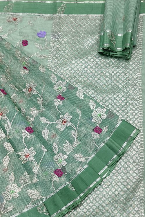 PURE ALL OVER JAAL ZARIKOTA HANDLOOM SAREE WITH BLOUSE_J586