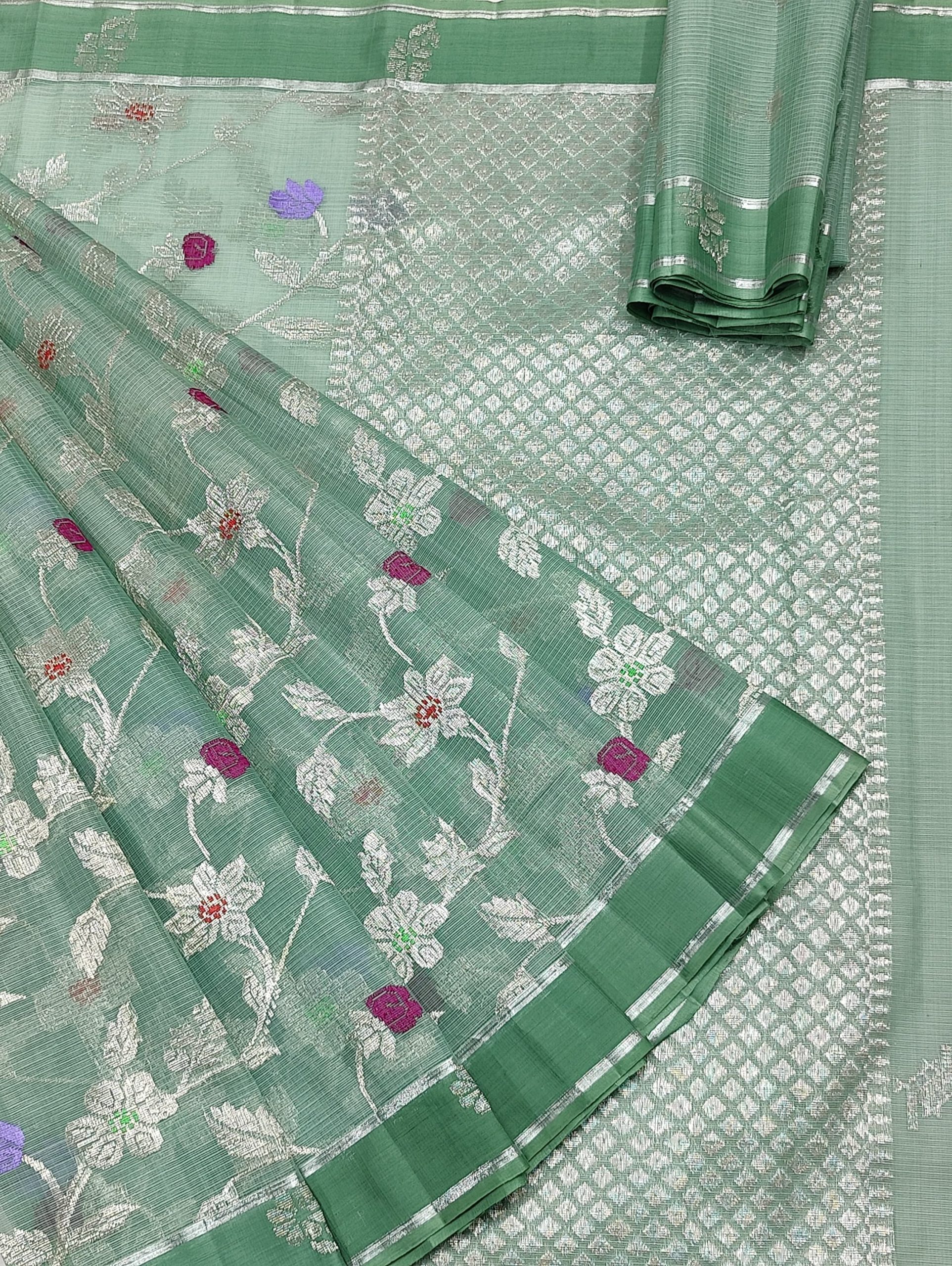 PURE ALL OVER JAAL ZARIKOTA HANDLOOM SAREE WITH BLOUSE_J586