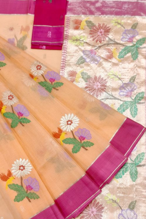 PURE ZARIKOTA HANDLOOM BUTA SAREE WITH BLOUSE B1749