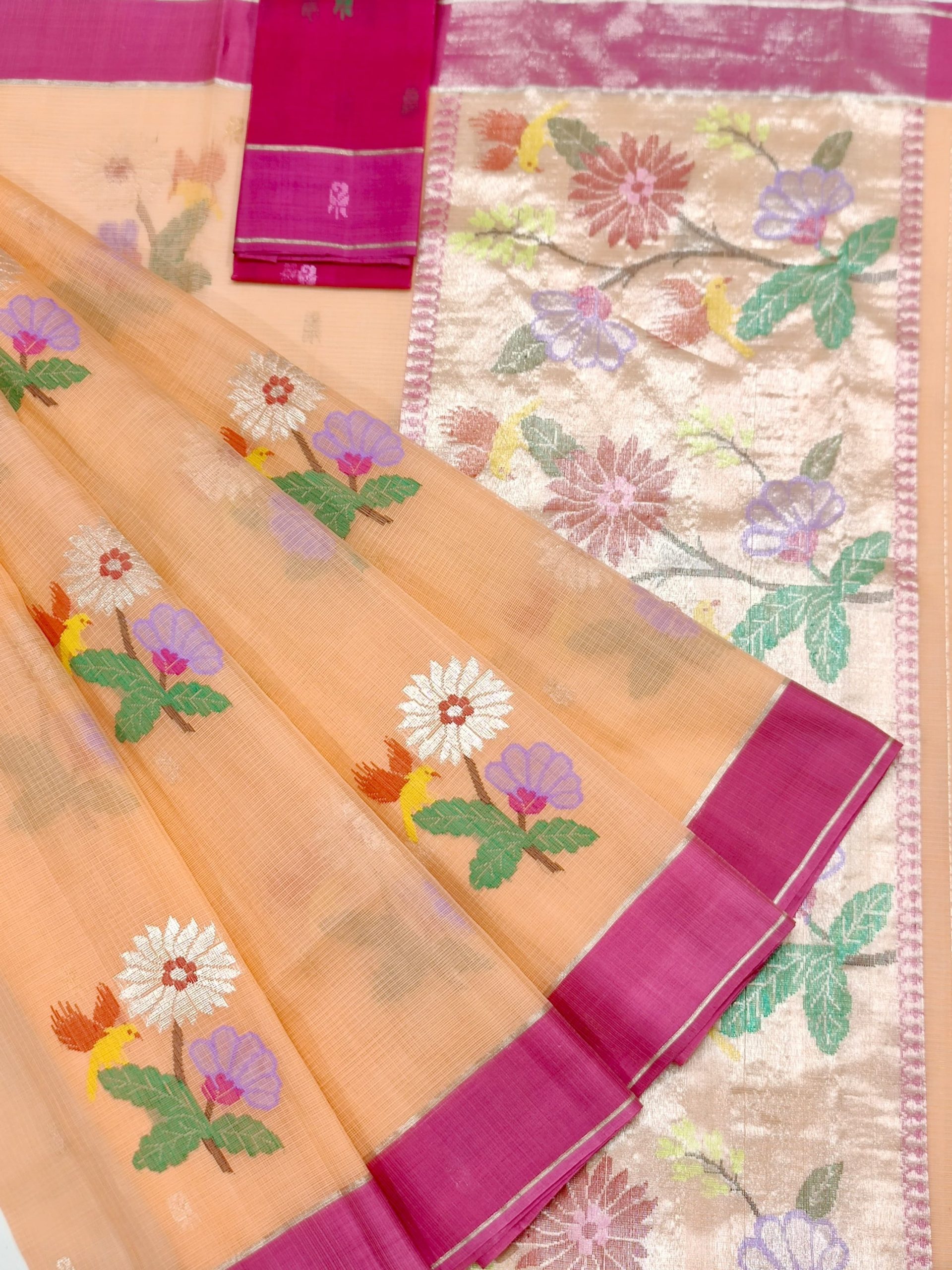 PURE ZARIKOTA HANDLOOM BUTA SAREE WITH BLOUSE B1749