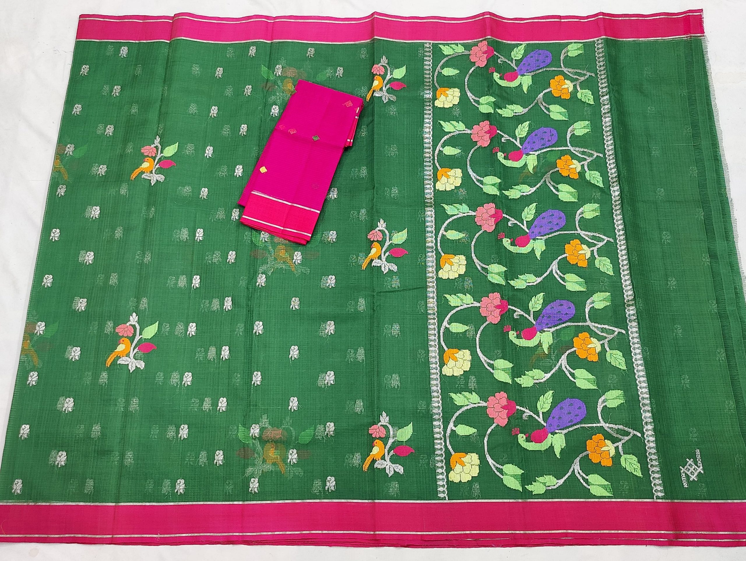 PURE ZARIKOTA HANDLOOM BUTA SAREE WITH BLOUSE B1750 - Image 4