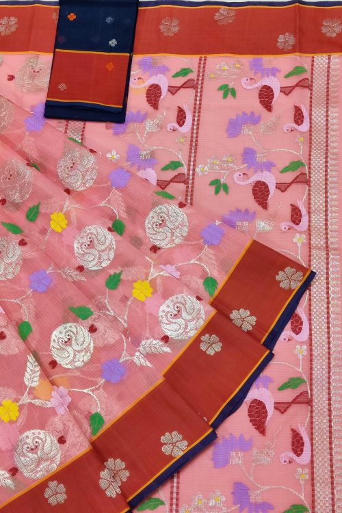 PURE ALL OVER JAAL ZARIKOTA HANDLOOM SAREE WITH BLOUSE_J589