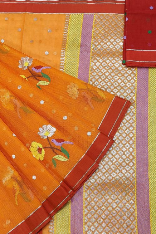 PURE ZARIKOTA HANDLOOM BUTA SAREE WITH BLOUSE B1753