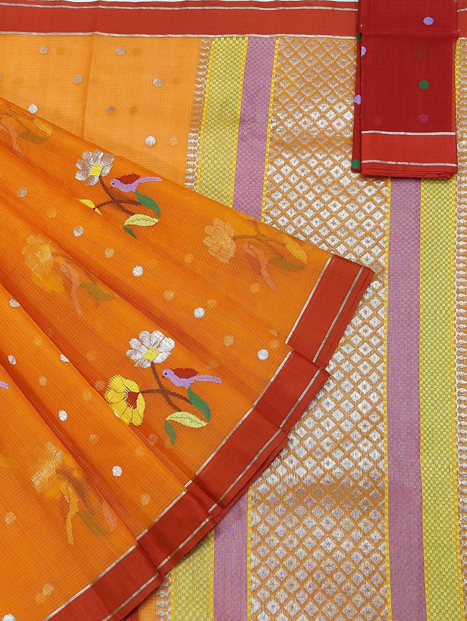 PURE ZARIKOTA HANDLOOM BUTA SAREE WITH BLOUSE B1753