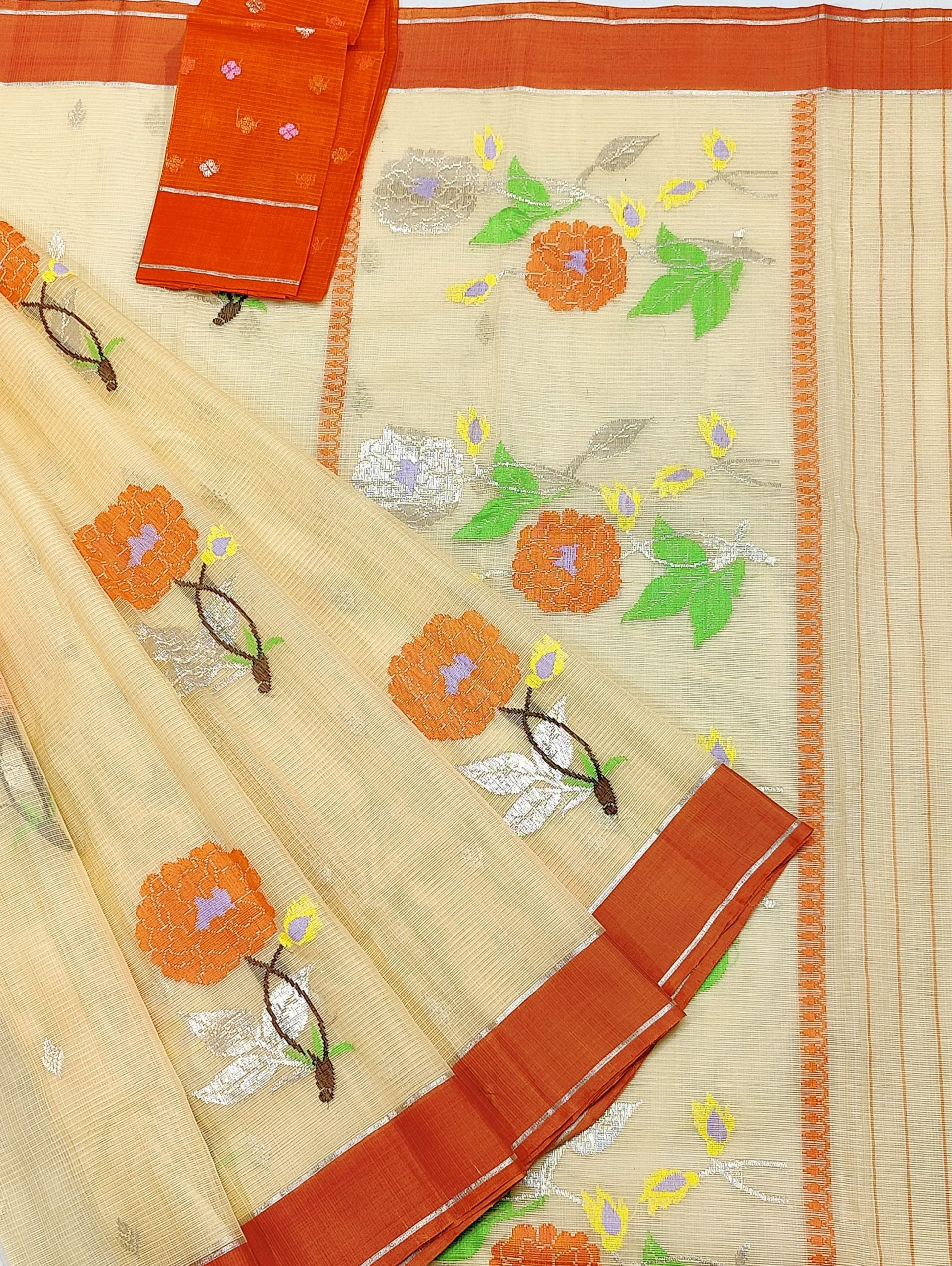 PURE ZARIKOTA HANDLOOM BUTA SAREE WITH BLOUSE B1754