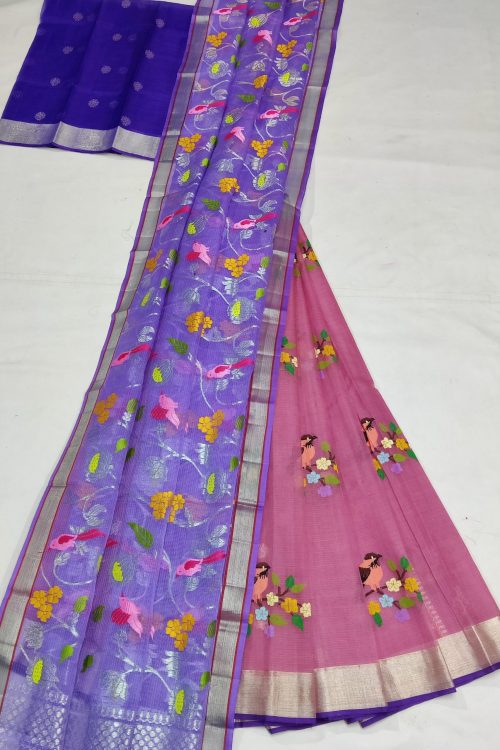 PURE ZARIKOTA HANDLOOM LEHANGA MATERIAL SET – L257