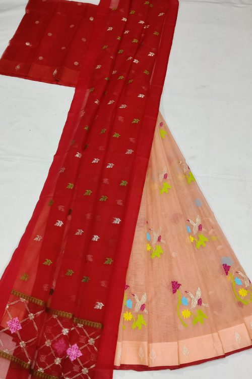 PURE ZARIKOTA HANDLOOM LEHANGA MATERIAL SET – L259