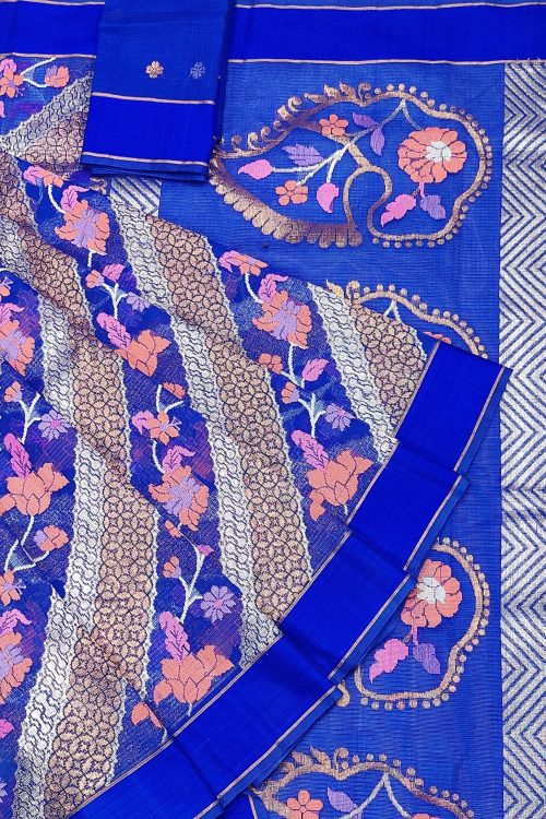 PURE ALL OVER JAAL ZARIKOTA HANDLOOM SAREE WITH BLOUSE_J592
