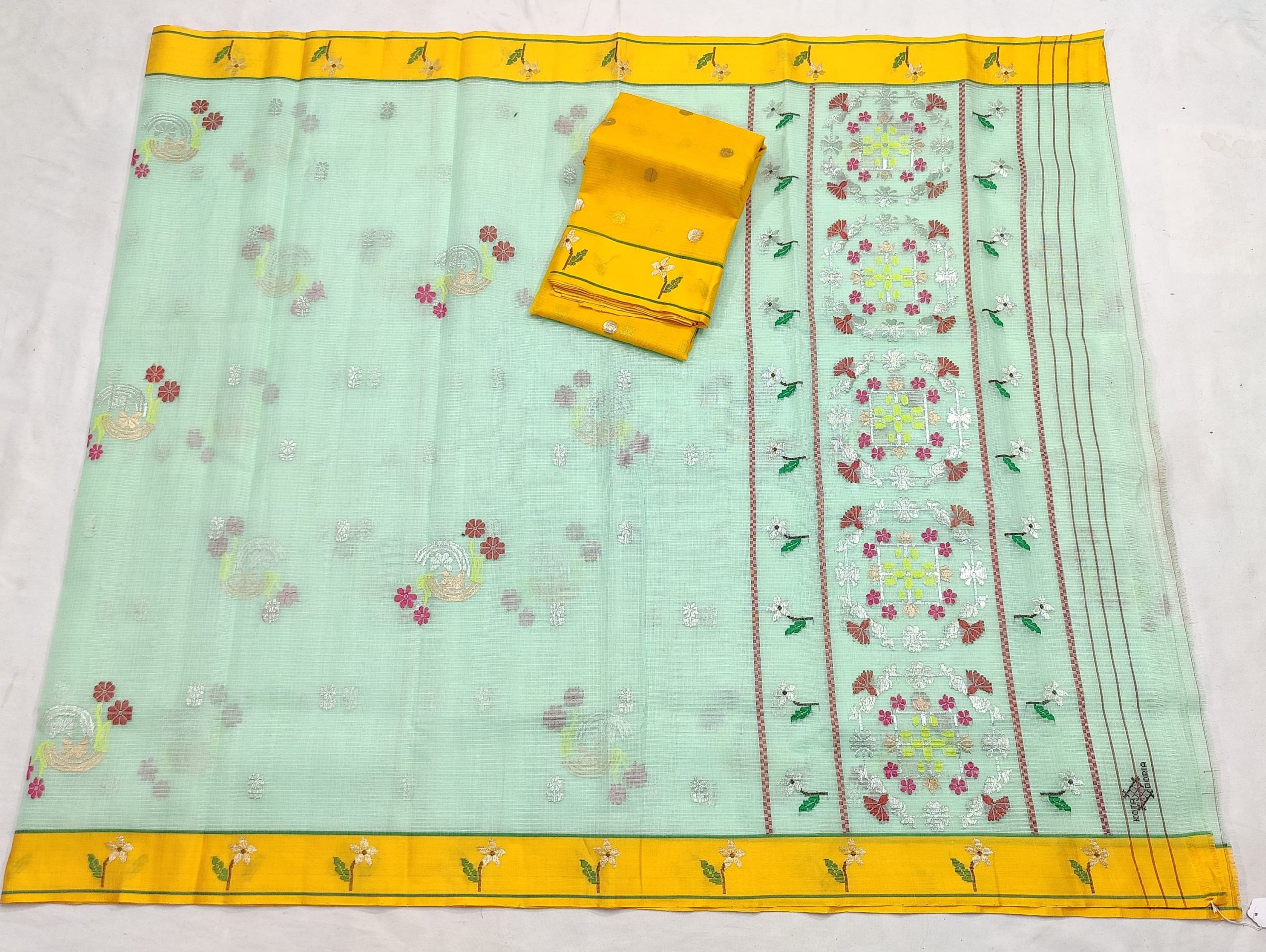 PURE ZARIKOTA HANDLOOM BUTA SAREE WITH BLOUSE B1778 - Image 4
