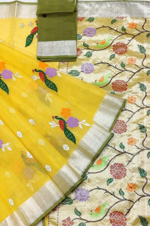 PURE ZARIKOTA HANDLOOM BUTA SAREE WITH BLOUSE B1779