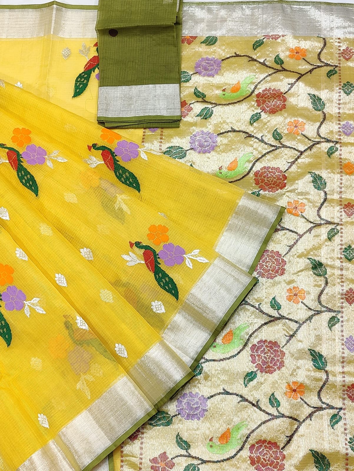 PURE ZARIKOTA HANDLOOM BUTA SAREE WITH BLOUSE B1779