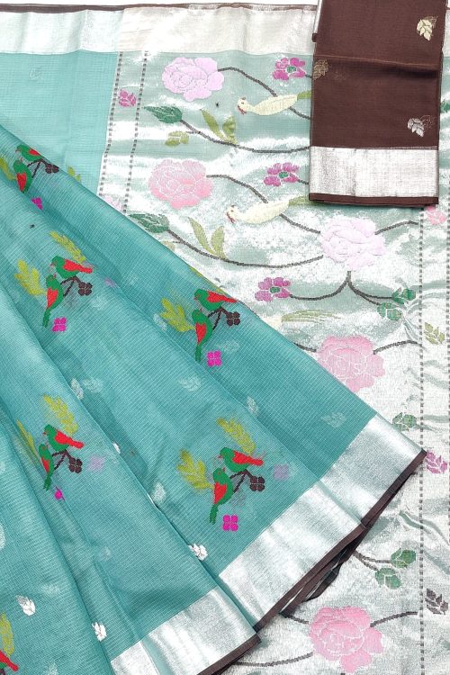 PURE ZARIKOTA HANDLOOM BUTA SAREE WITH BLOUSE B1781