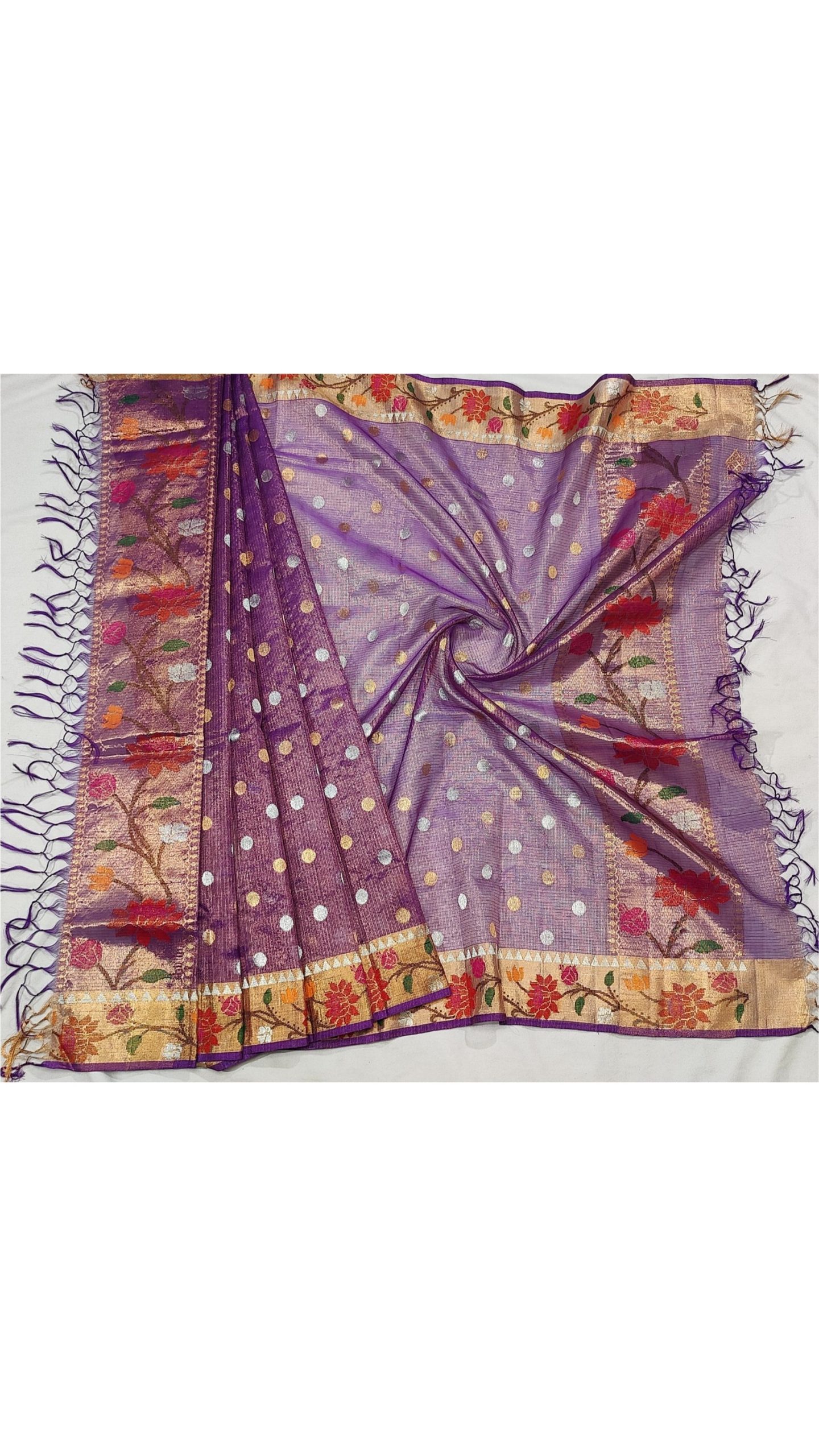 PURE ALL OVER JAAL ZARIKOTA HANDLOOM DUPATTA D-211