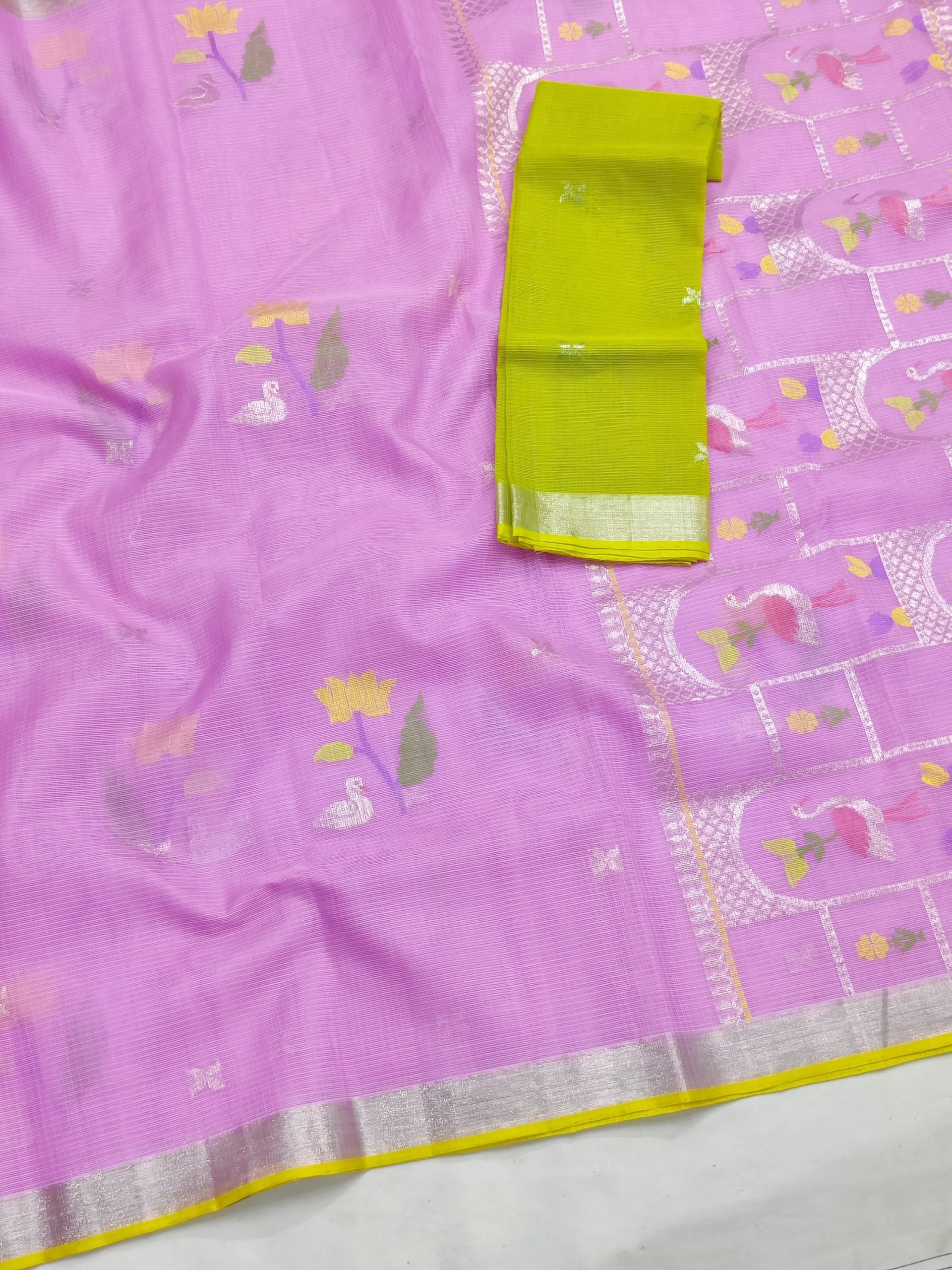 PURE ZARIKOTA HANDLOOM BUTA SAREE WITH BLOUSE B1794 - Image 2