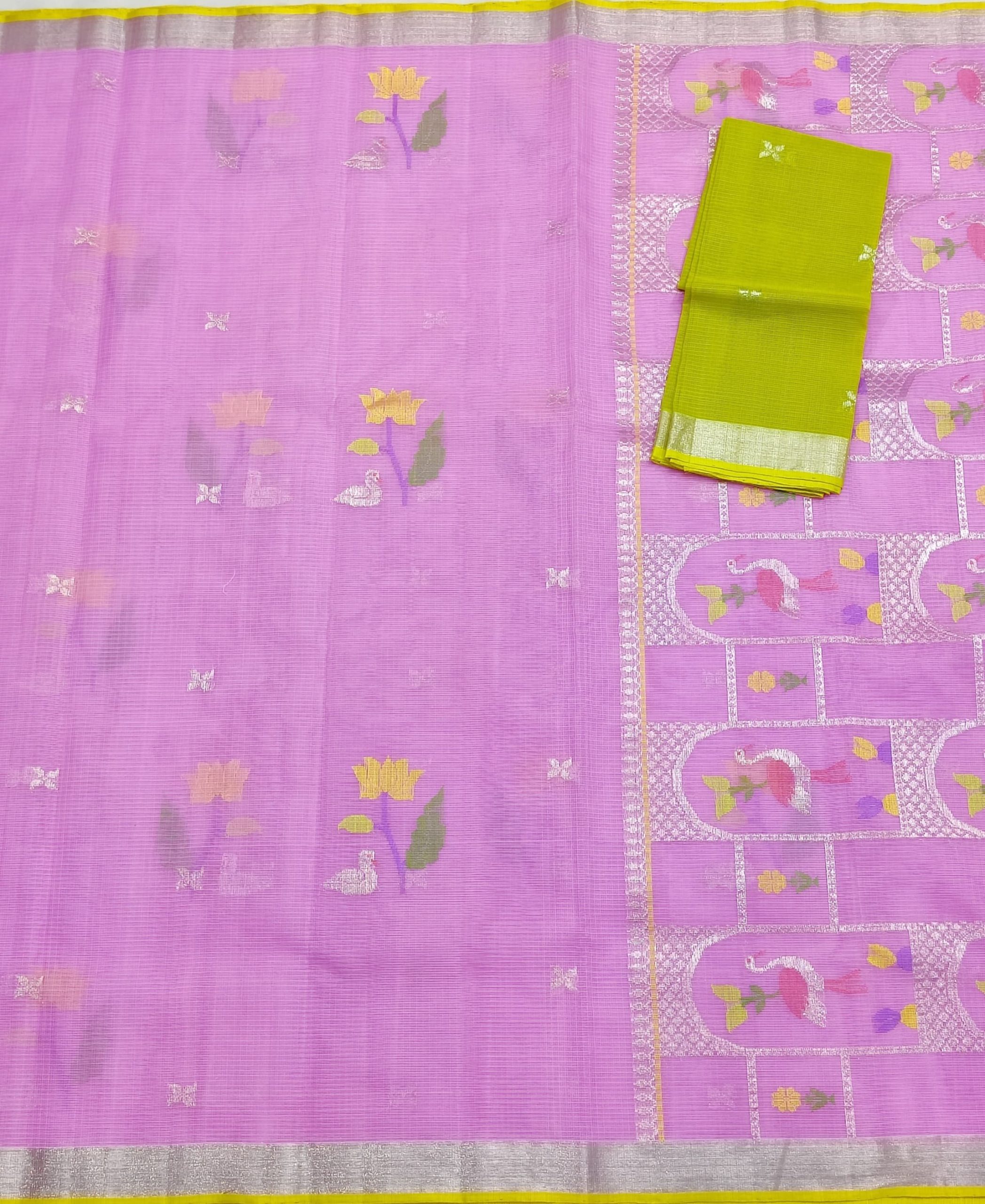 PURE ZARIKOTA HANDLOOM BUTA SAREE WITH BLOUSE B1794 - Image 3