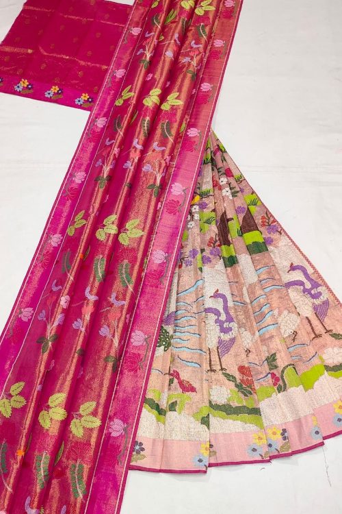 PURE ZARIKOTA HANDLOOM LEHANGA MATERIAL SET – L267