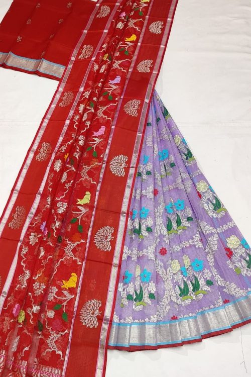 PURE ZARIKOTA HANDLOOM LEHANGA MATERIAL SET – L266