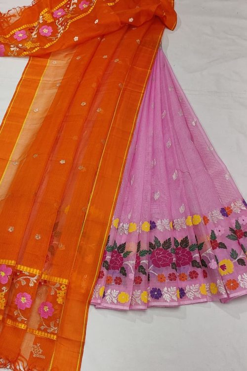 PURE ZARIKOTA HANDLOOM LEHANGA MATERIAL SET – L272