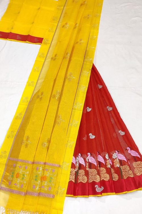 PURE ZARIKOTA HANDLOOM LEHANGA MATERIAL SET – L274