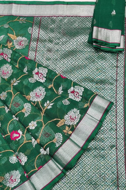 PURE ALL OVER JAAL ZARIKOTA HANDLOOM SAREE WITH BLOUSE_J597
