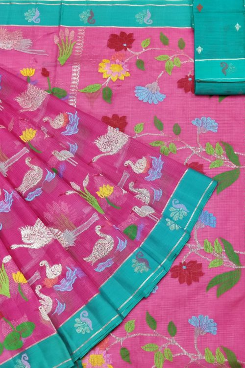 PURE ALL OVER JAAL ZARIKOTA HANDLOOM SAREE WITH BLOUSE_J598
