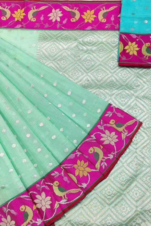 PURE BOTH SIDE PAITHANI BORDER ZARIKOTA HANDLOOM SAREE S-157