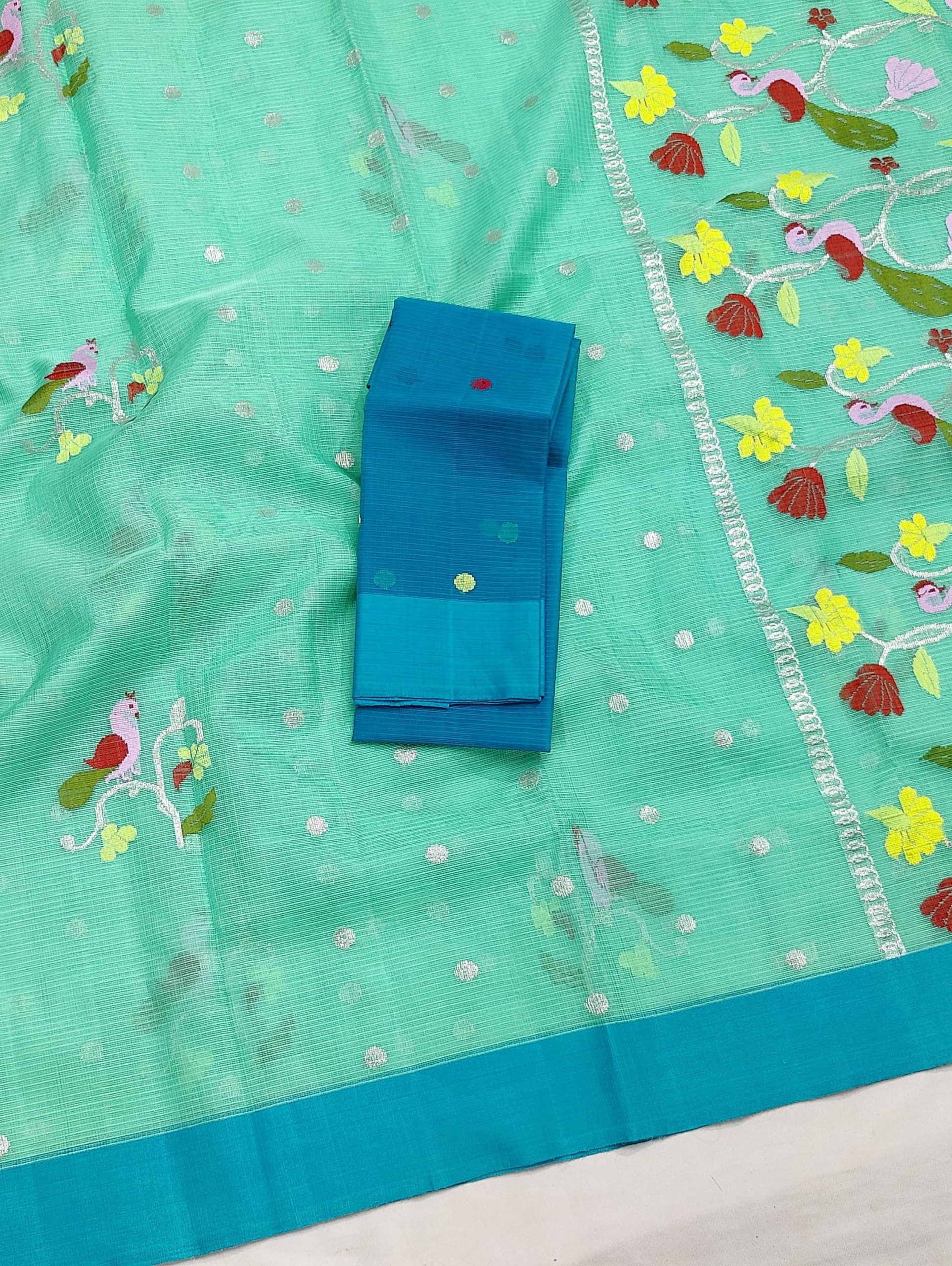 PURE ZARIKOTA HANDLOOM BUTA SAREE WITH BLOUSE B1800 - Image 2