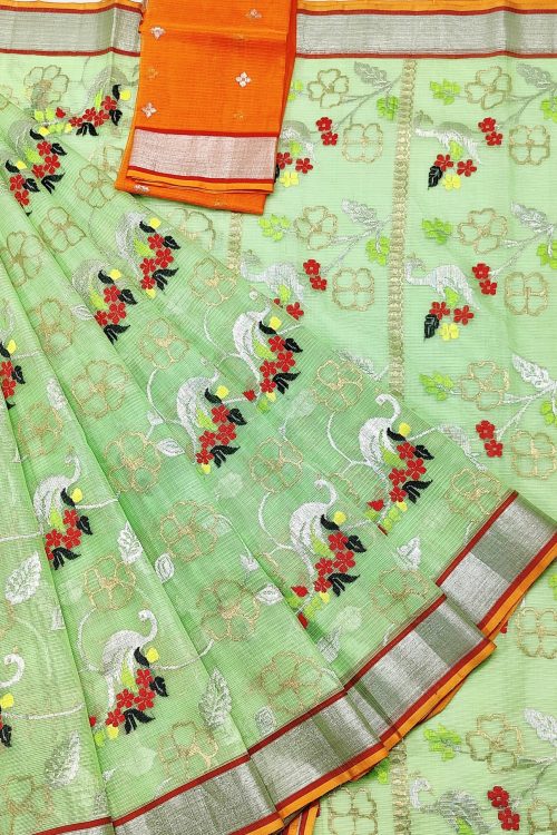 PURE ALL OVER JAAL ZARIKOTA HANDLOOM SAREE WITH BLOUSE_J600