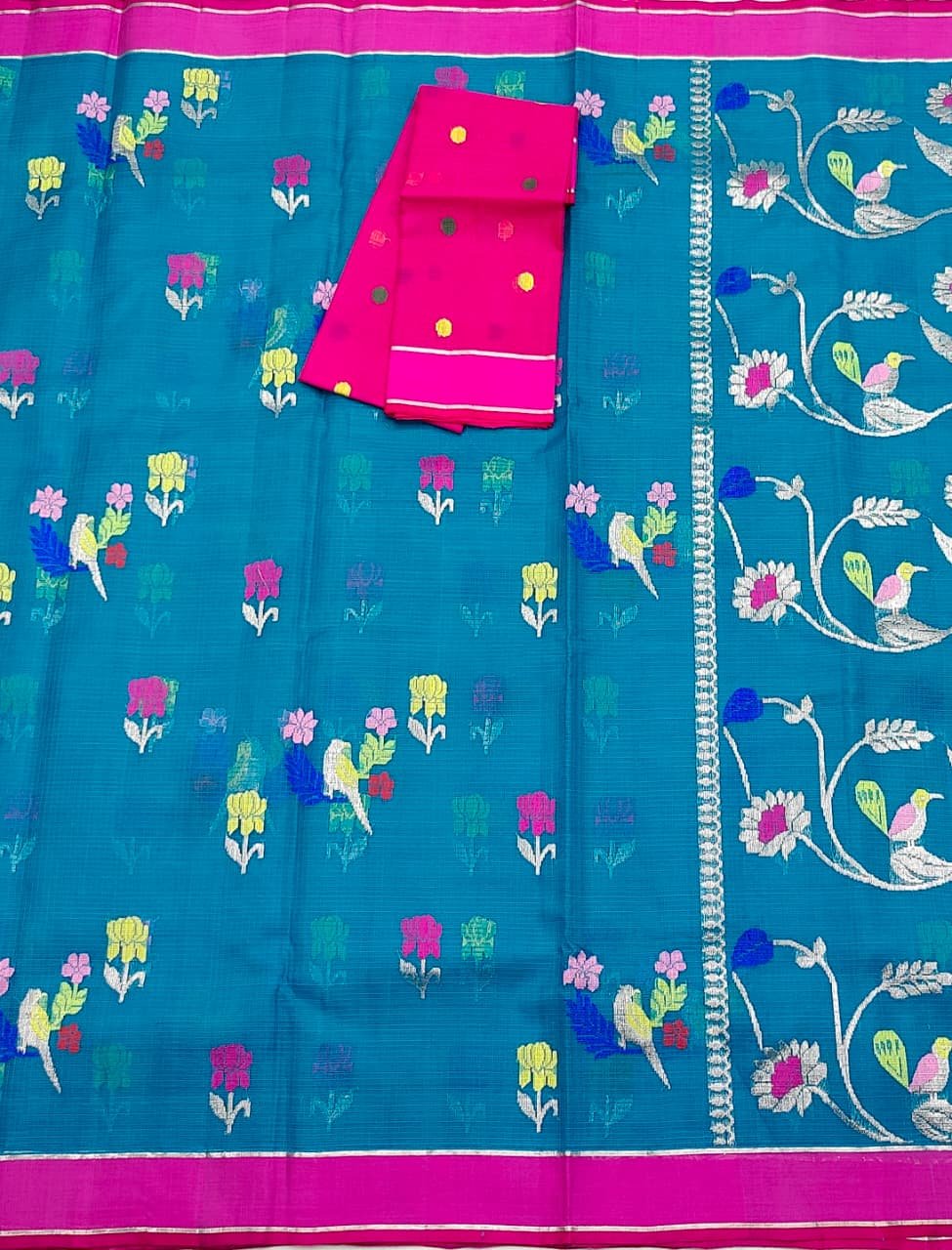 PURE ZARIKOTA HANDLOOM BUTA SAREE WITH BLOUSE B1804 - Image 3