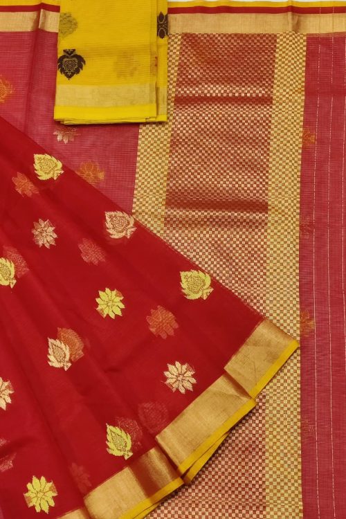 PURE ZARIKOTA HANDLOOM BUTA SAREE WITH BLOUSE B1806