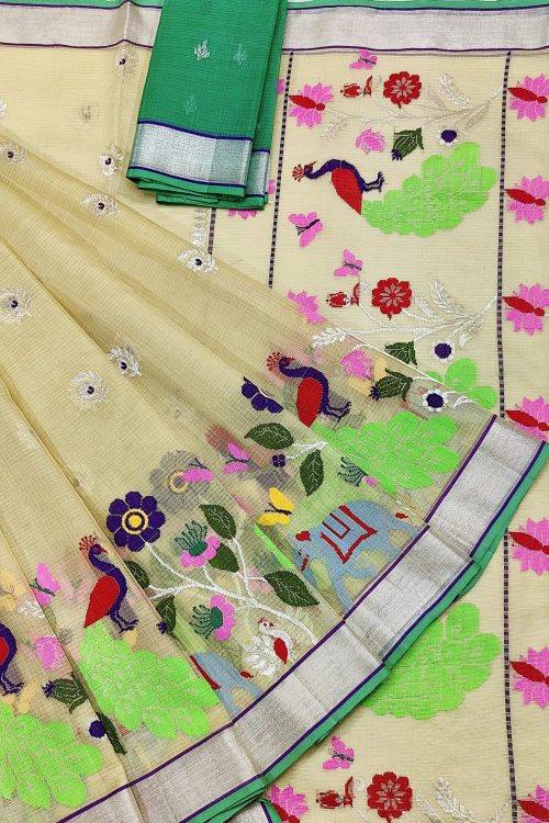 PURE SKIRT DESIGN ZARIKOTA HANDLOOM SAREE S-235