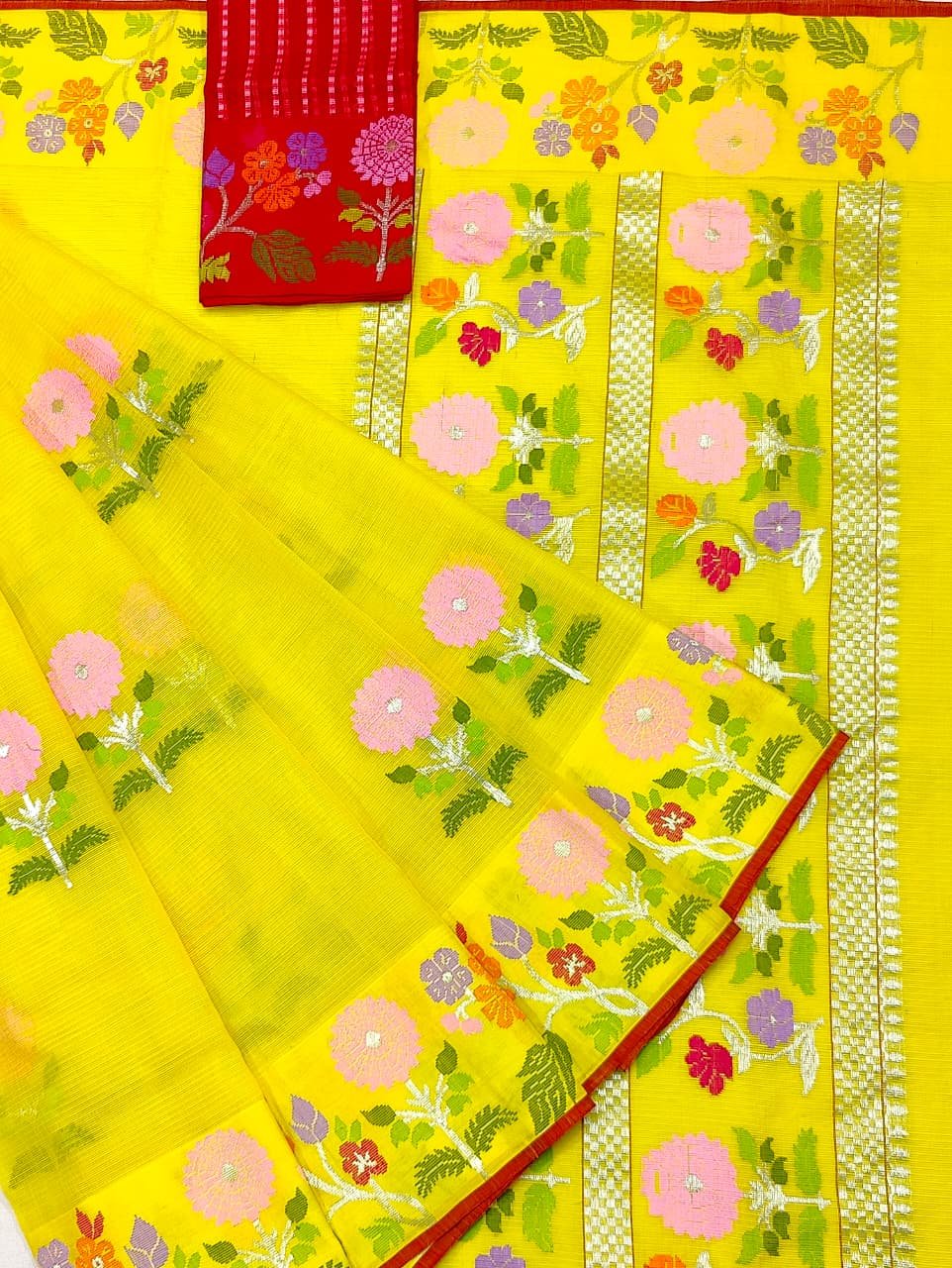 PURE BOTH SIDE PAITHANI BORDER ZARIKOTA HANDLOOM SAREE S-160