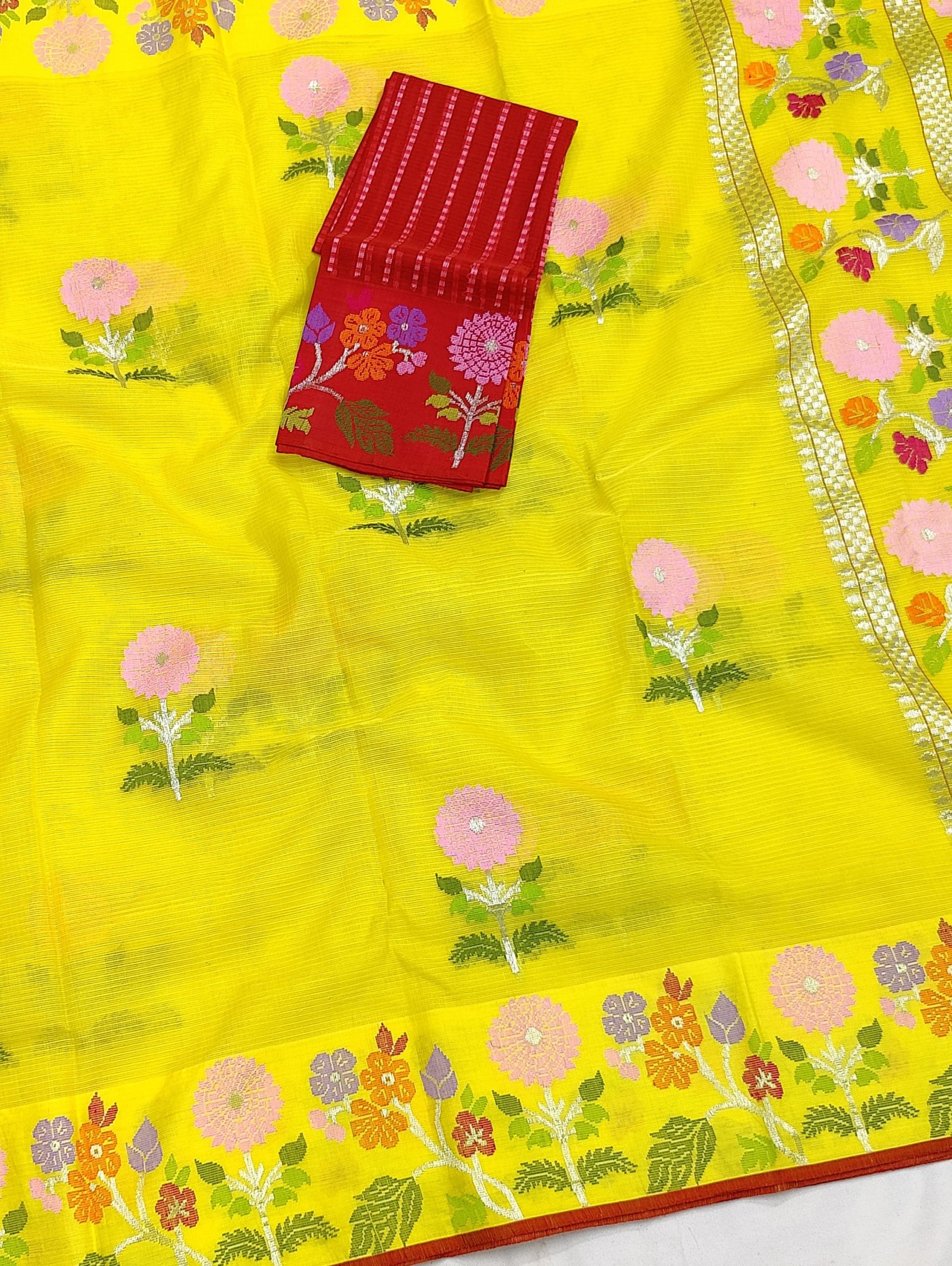 PURE BOTH SIDE PAITHANI BORDER ZARIKOTA HANDLOOM SAREE S-160 - Image 2
