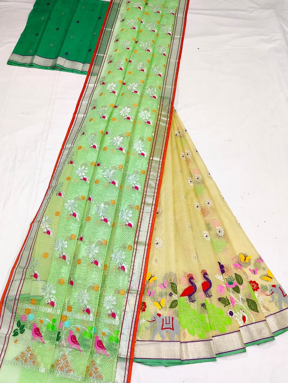 PURE ZARIKOTA HANDLOOM LEHANGA MATERIAL SET - L280
