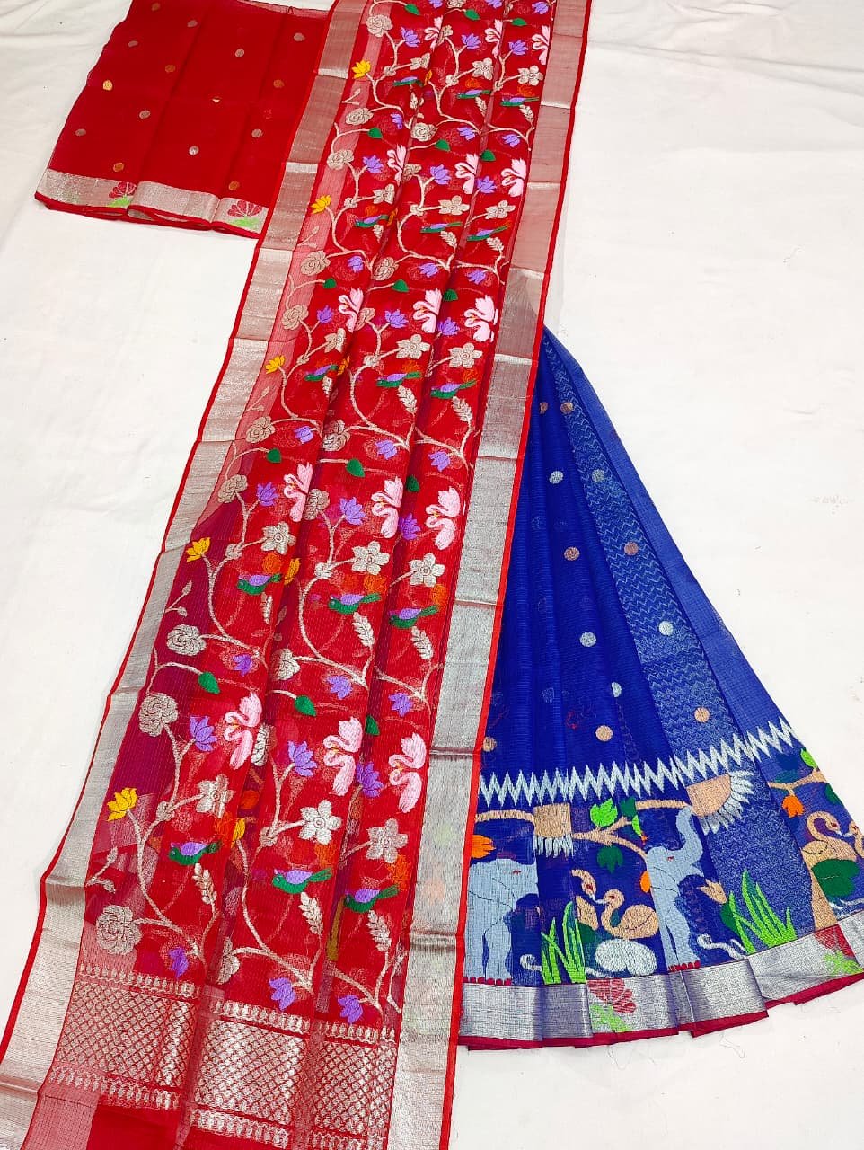 PURE ZARIKOTA HANDLOOM LEHANGA MATERIAL SET - L277