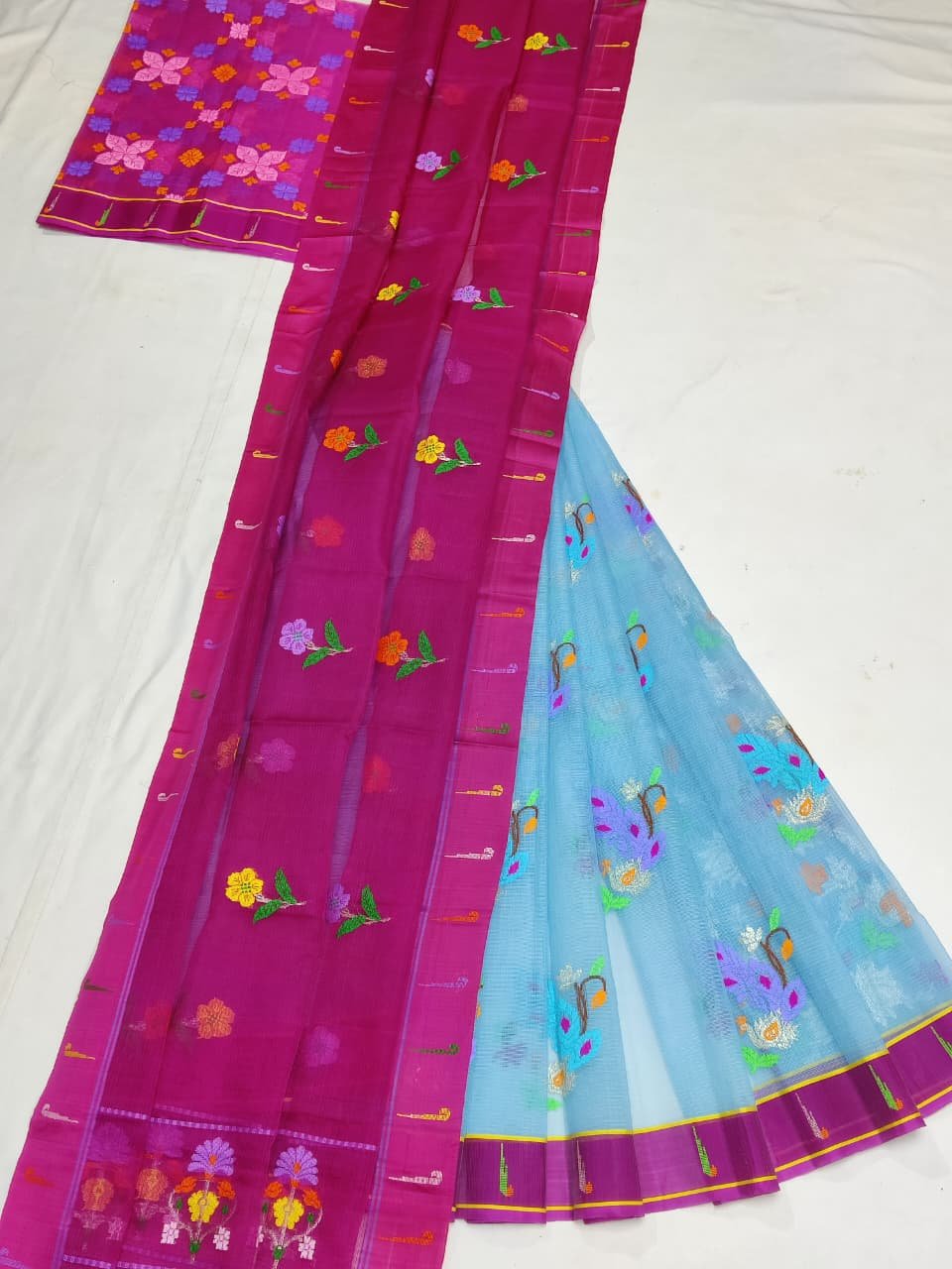 PURE ZARIKOTA HANDLOOM LEHANGA MATERIAL SET - L285