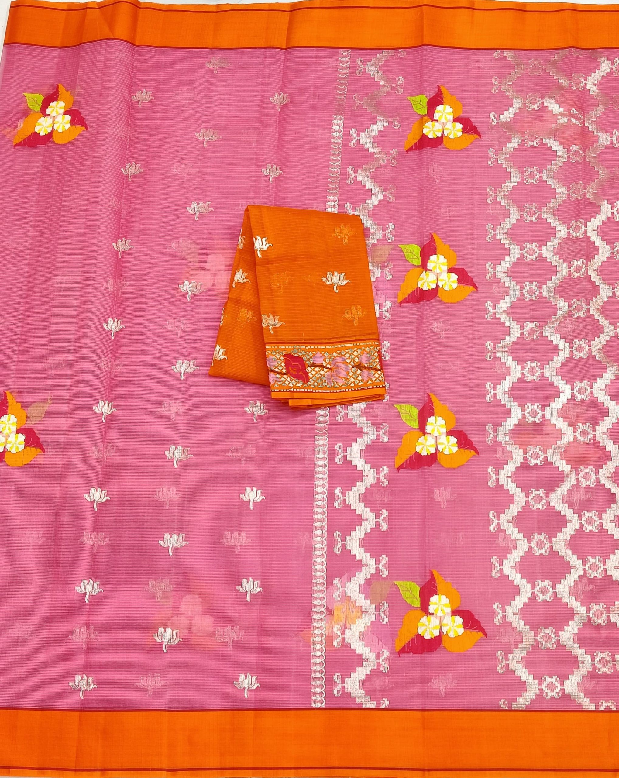 PURE ZARIKOTA HANDLOOM BUTA SAREE WITH BLOUSE B1823 - Image 3